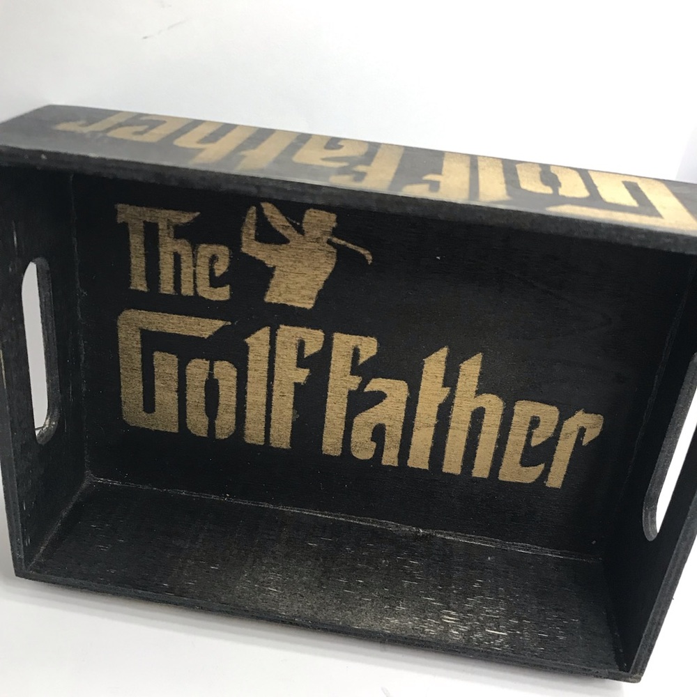 ⚡️The Golf Father distressed graffiti Rocker Box Tray by Midnite 5”x7x2” gift